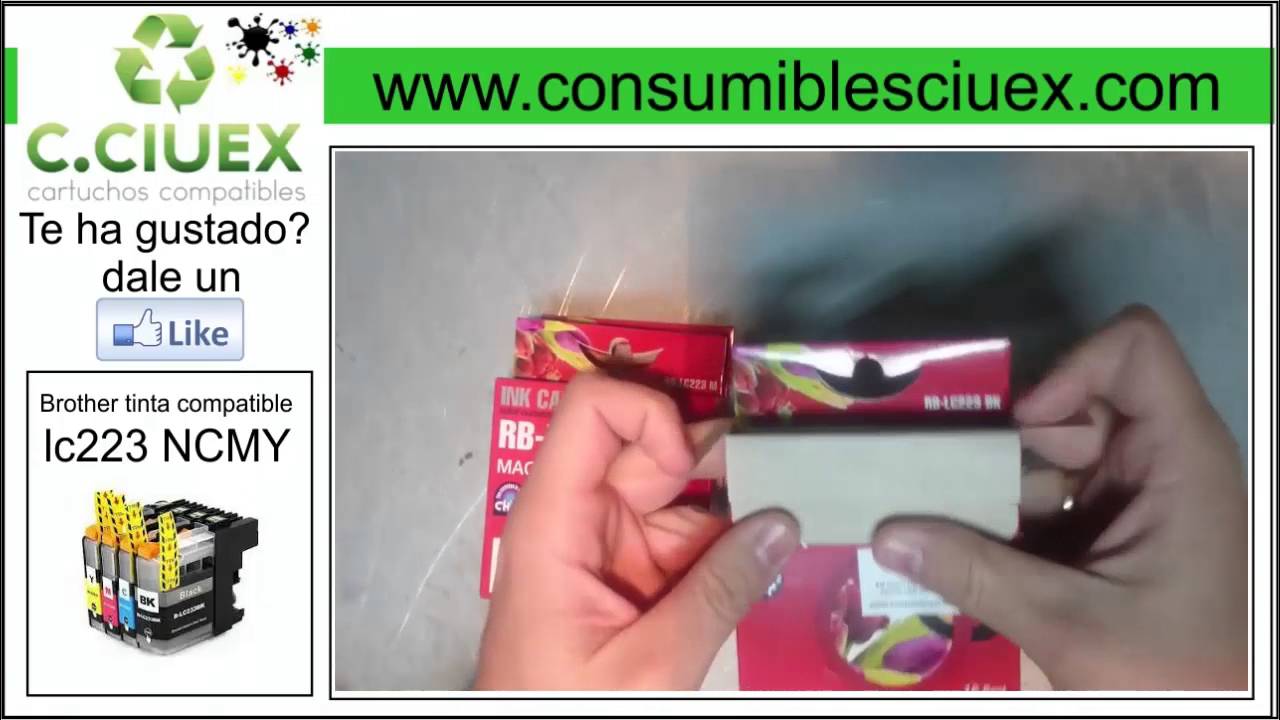 Tinta compatible brother LC223 negro color