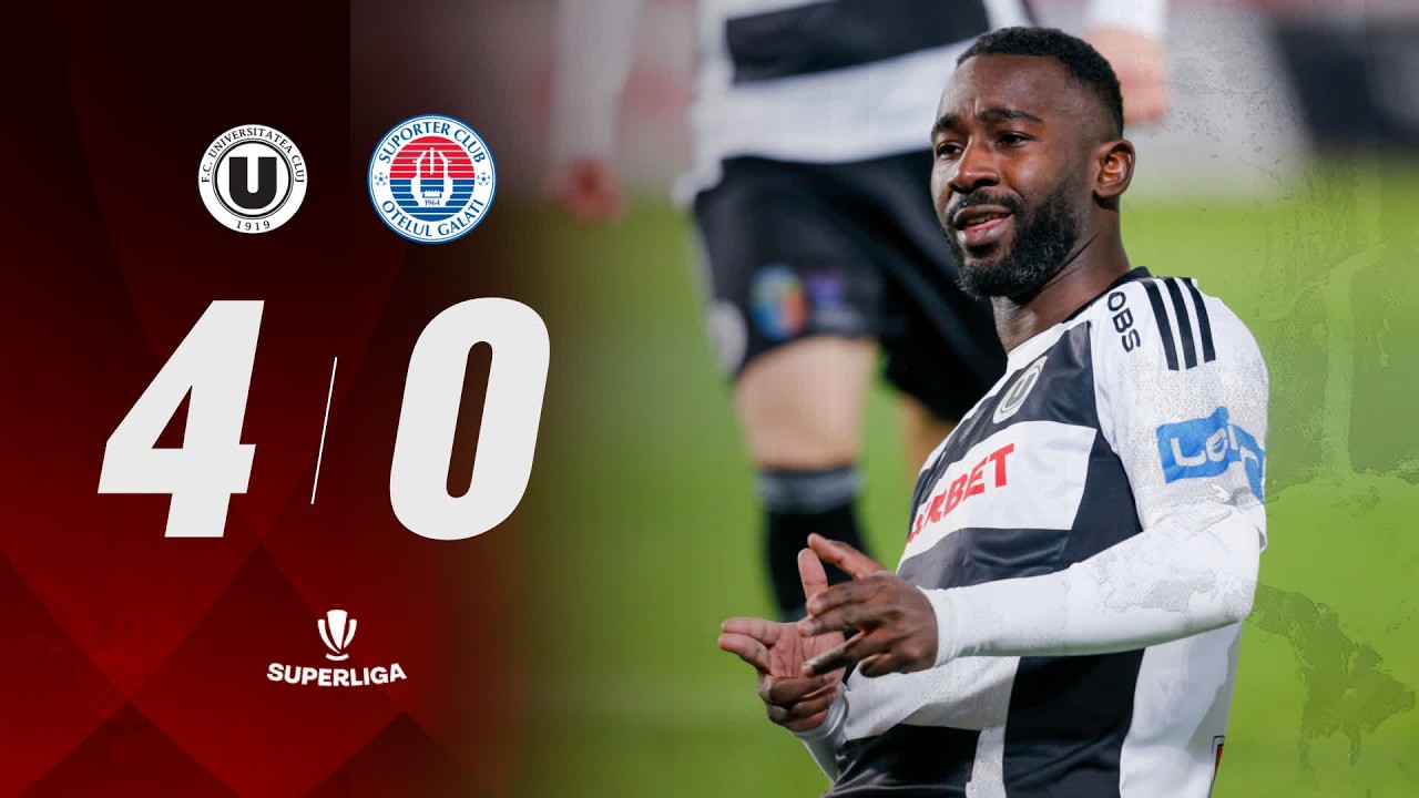 U CLUJ vs OȚELUL 4 - 0 | REZUMAT