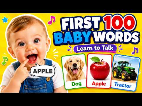 My First 100 Words for Babies 🌟 Learn Food, Vehicles & Everyday Objects - Learn To Talk