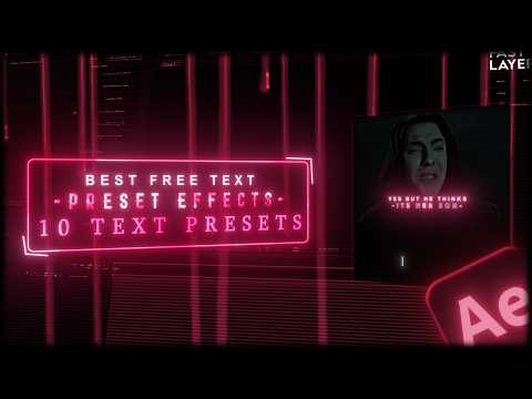 10 Free Text Effect Presets 🔥 | After Effects Project File | Free Pack 🤍