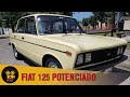 Fiat 125 Potenciado Año 1977 color Marfil interior pana roja bastonada | Oldtimer Video Car Garage