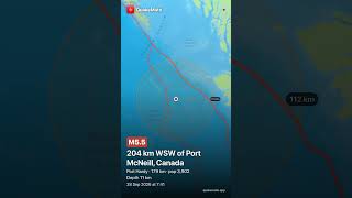 A M5.5 earthquake struck off the coast of British Columbia, Canada 🇨🇦