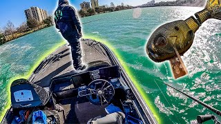 FISHING IN 30mph WINDS Before The Throwback Swim Baits Meet In ATX