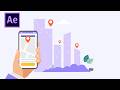2d animated Explainer Taxi Order in After Effects Tutorials.