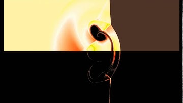 Shock-bubble interaction, Ms = 2.952