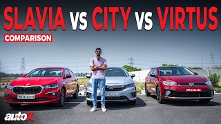 VW Virtus GT vs Honda City vs Skoda Slavia | What is the Best Car to Buy in 2022 | autoX