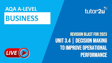 Unit 3.4 Operations | AQA A-Level Business 2023 Revision Blast