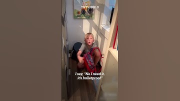 Thumbnail of US mother shows son what to do during a school shooting