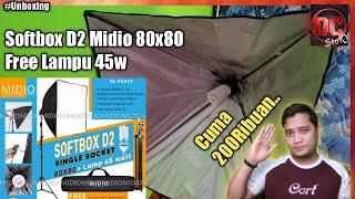 Softbox D2 Midio 80x80cm Single Socket Free Lampu 45w | #Unboxing screenshot 1
