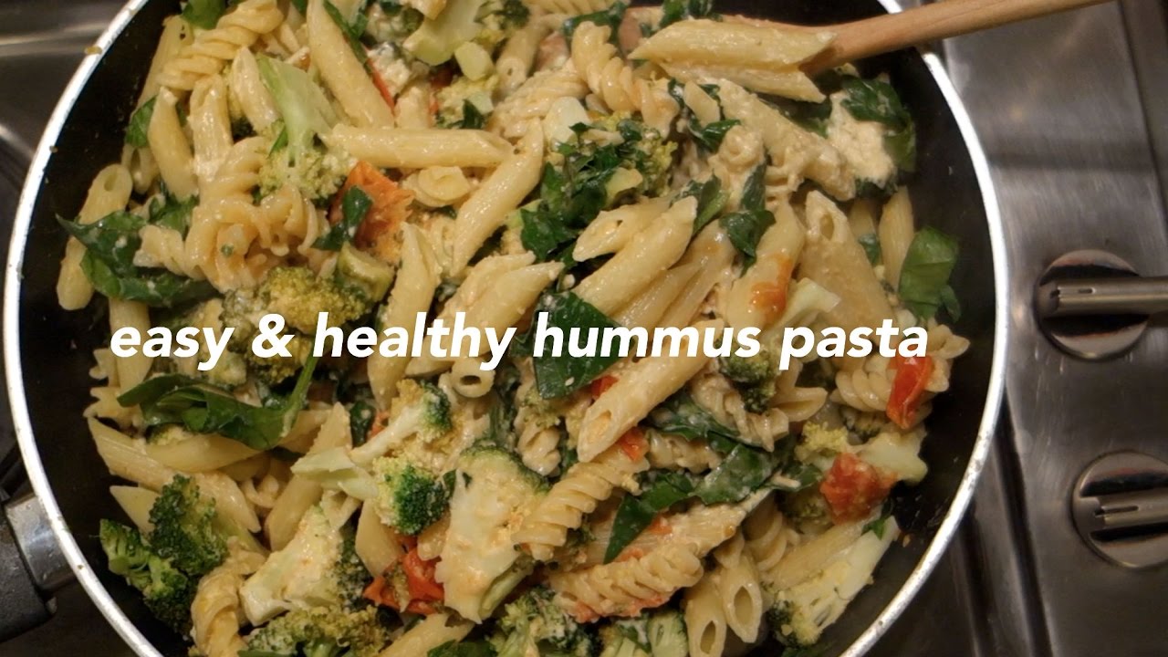 Easy Healthy Hummus Pasta Vegan Plant Based Youtube