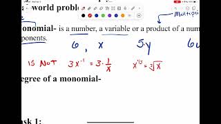 Alg 1 15.1 Part 1 Multiply Monomials