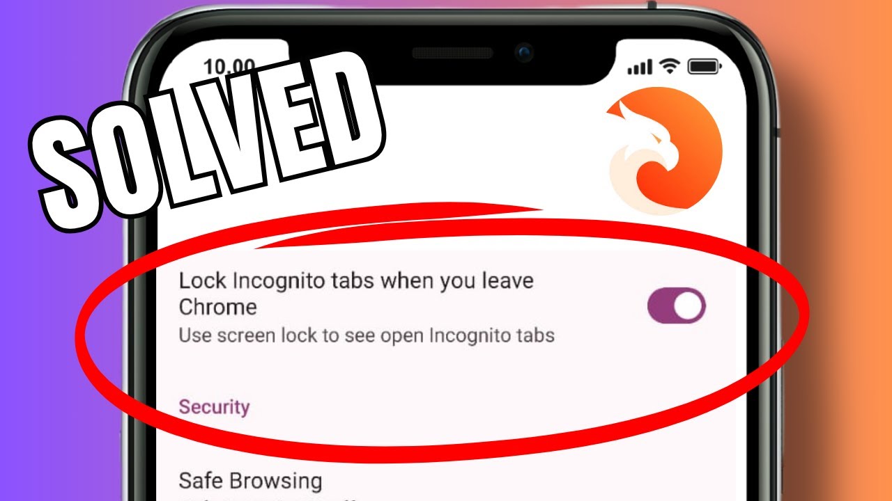 How to enable incognito tab lock on exit in Carbon Browser