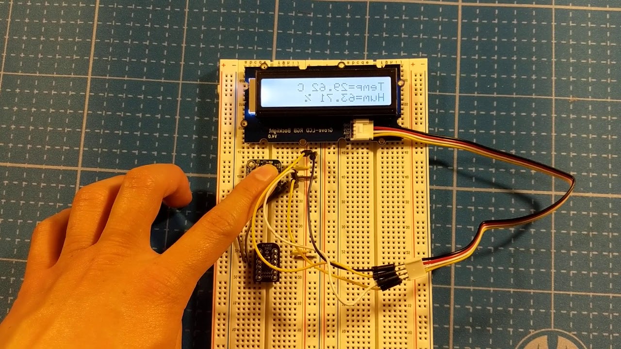 Attiny1616 With SHT31 Temperature Sensor and LCD display