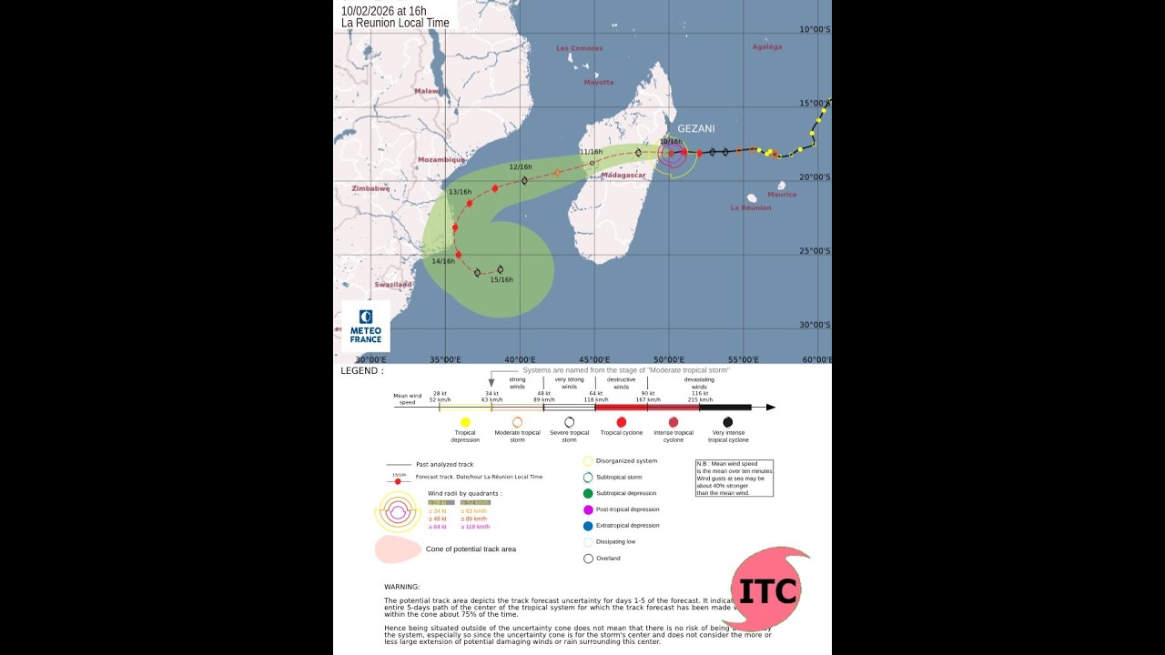 South-West Indian Ocean Cyclone Season 2025-26: Intense Tropical Cyclone Gezani