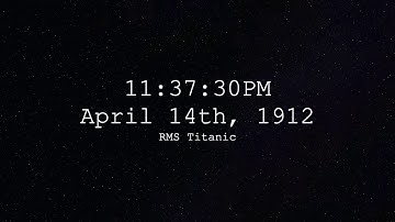 Titanic Real Time Sinking [With Morse Code]