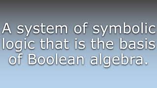 What does Boolean logic mean