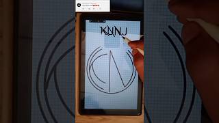KUNJ name logo design in tablet 🔥❤️ #shorts
