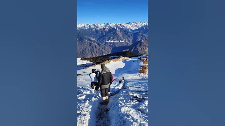 Kedarkantha Trek🏔️⚡| Winter Trek | Hiking|Trekking #shorts #travel #mountains #adventure #nature