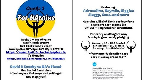 Quake2 for Charity -  Scooby & David vs Higgins & Manipulat0r - q2dm1 - POV Scooby