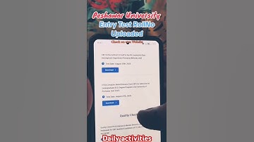 Peshawar University Entry Test Roll No 2025 | ETEA Roll Number Slip Download #uop #dailyactivities