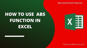 how to use  ABS function in excel