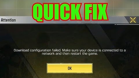 How to Fix Download configuration failed network error in COD Mobile