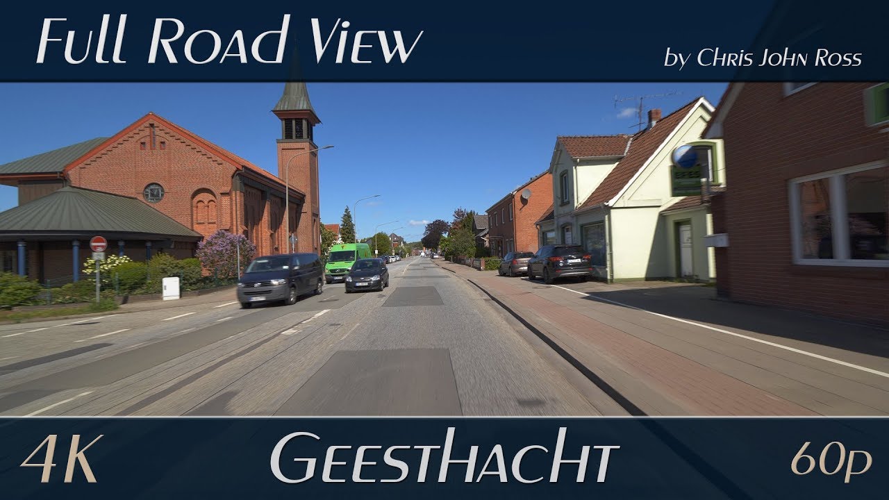 Geesthacht, Schleswig-Holstein, Germany: Geesthachter Straße, Besenhorst, B5, B404 - 4K (2160p/60p)