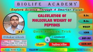 CALCULATION OF MOLECULAR WEIGHT OF PEPTIDES | BIOCHEMISTRY | LIFE SCIENCE