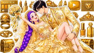 Happy Wedding Day : Golden Couple Rumi x Jinu Ultimate Glow Up! 👑 Bride Rumi Skincare + Makeup💄 screenshot 2
