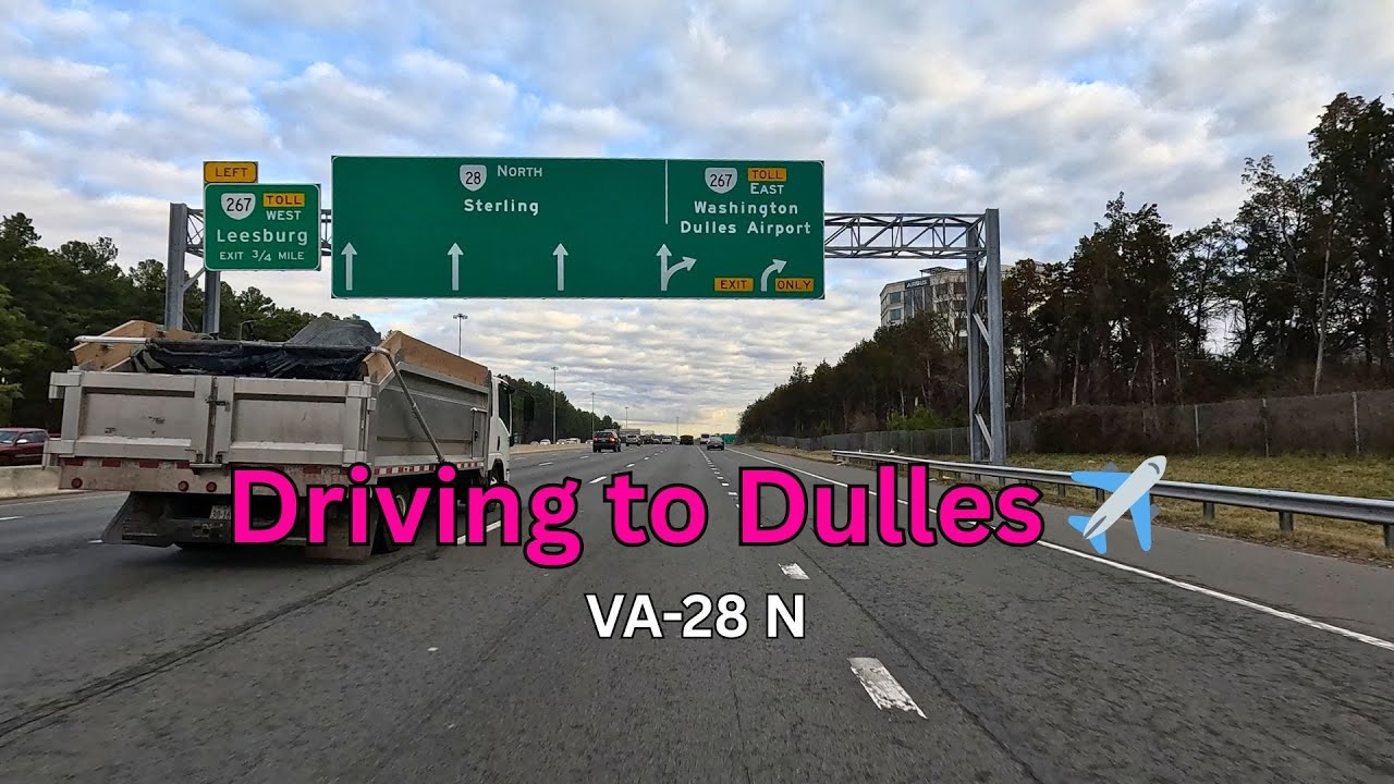 Manassas, VA → Dulles Airport via VA-28 N 🚗 | 4K GoPro Driving Vlog
