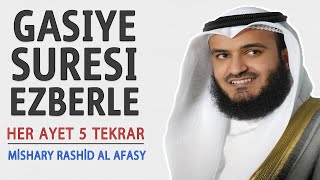 Gaşiye suresi ezberle her ayet 5 tekrar (Mishary Rashid al Afasy)