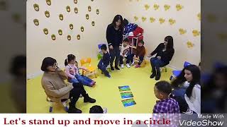 144 - ESL flashcards game for Kids |  move in a circle and stop .