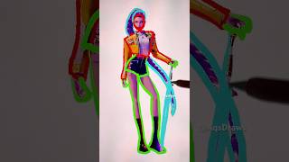 Drawing Rumi From Kpop Demon Hunters