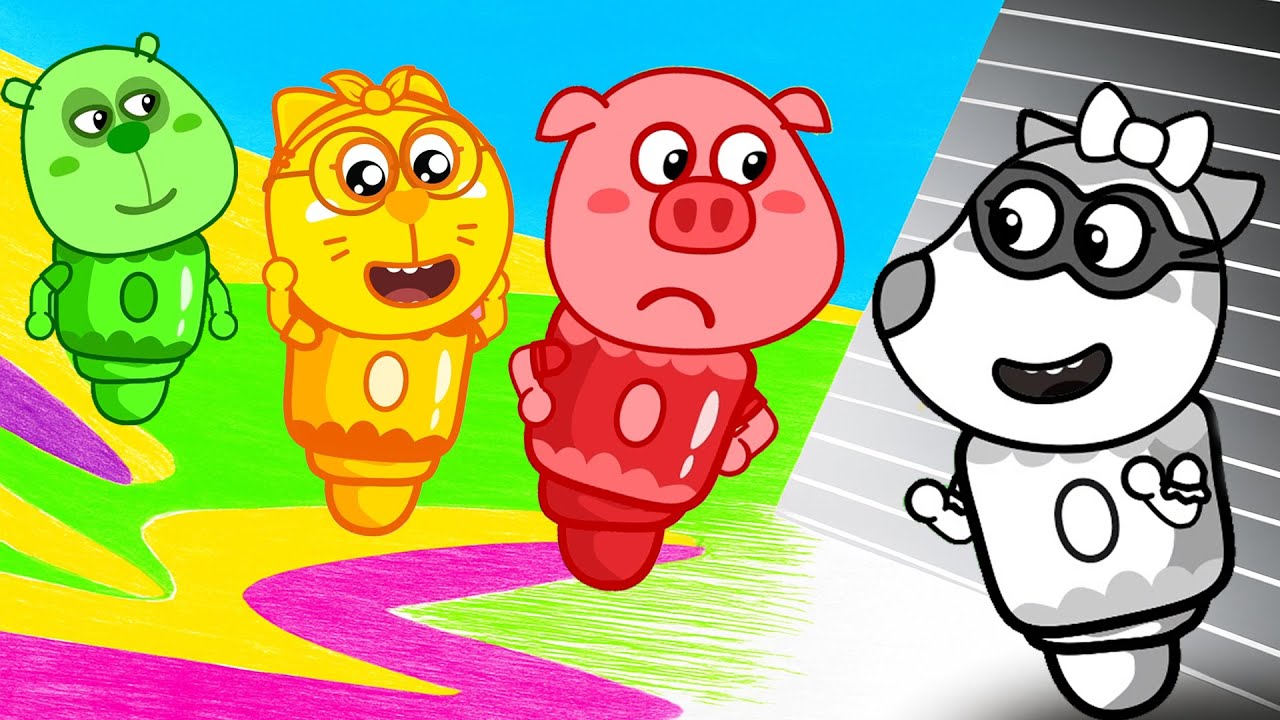 Color Drawing Pencils for Kids | Funny Song For Baby & Nursery Rhymes | Wolfoo - Kids Songs