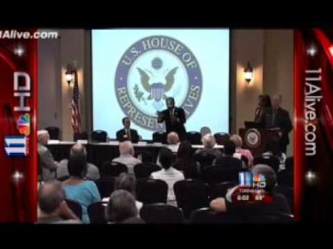 Rep. david scott-D Screams at Constituent For Aski...