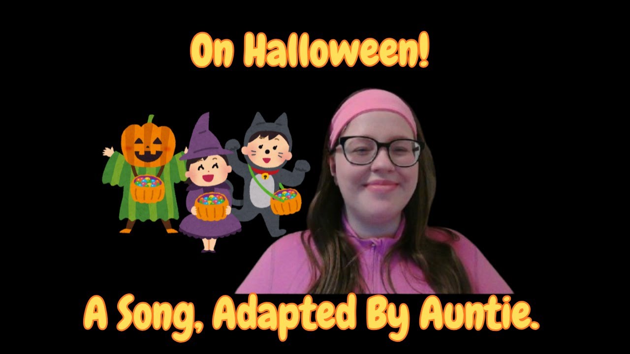 On Halloween - music for all kids, with high contrast subtitles and AAC symbols