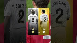 Real Madrid Shirt Numbers, Then → Now #shorts