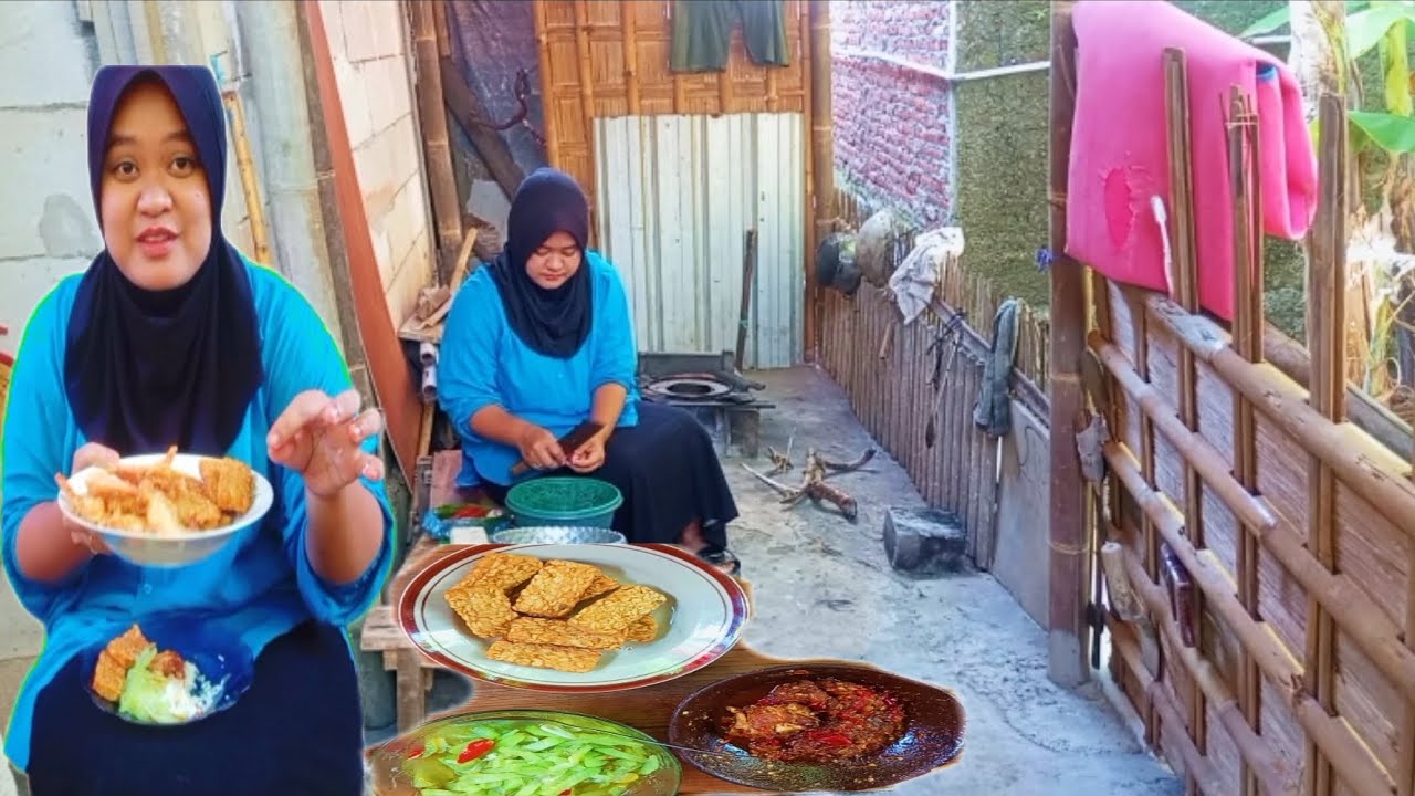 Masakan rumahan || tumis labu Siam, balado ikan tenggiri, tempe goreng