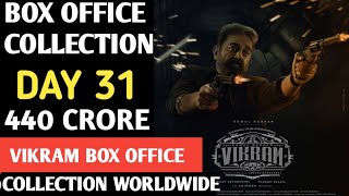 vikram box office collection day 31: steady hold 440 crore worldwide all languages