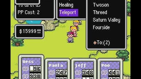 EarthBound TAS Teleport α