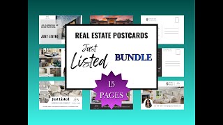 Just Listed Postcards 15 Editable Canva Templates For Realtors