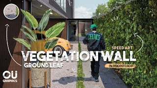 Vegetation Wall and Ground Leaves | Speed Art in Photoshop