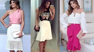 Como Usar Saia Midi - Looks Da Moda