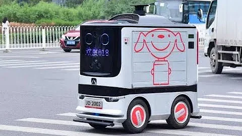 Delivery Robots Running in Beijing 萌！机器人上路送快递啦 - 天天要闻