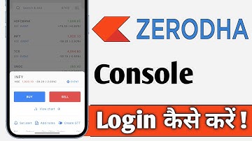 How to Login to Console from Zerodha Kit, Zerodha Console Login