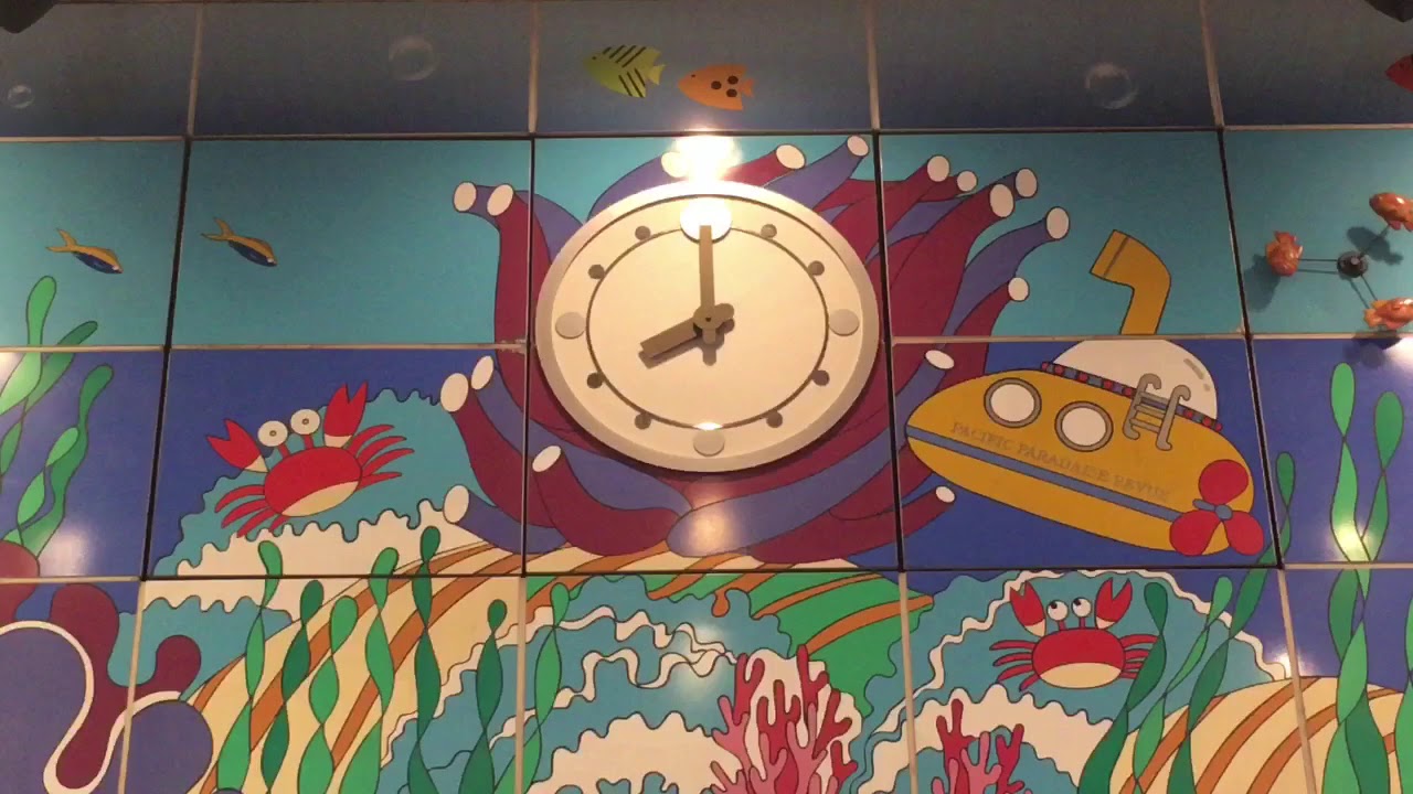 20190604 豐原太平洋百貨美人魚時鐘報時 晚上版