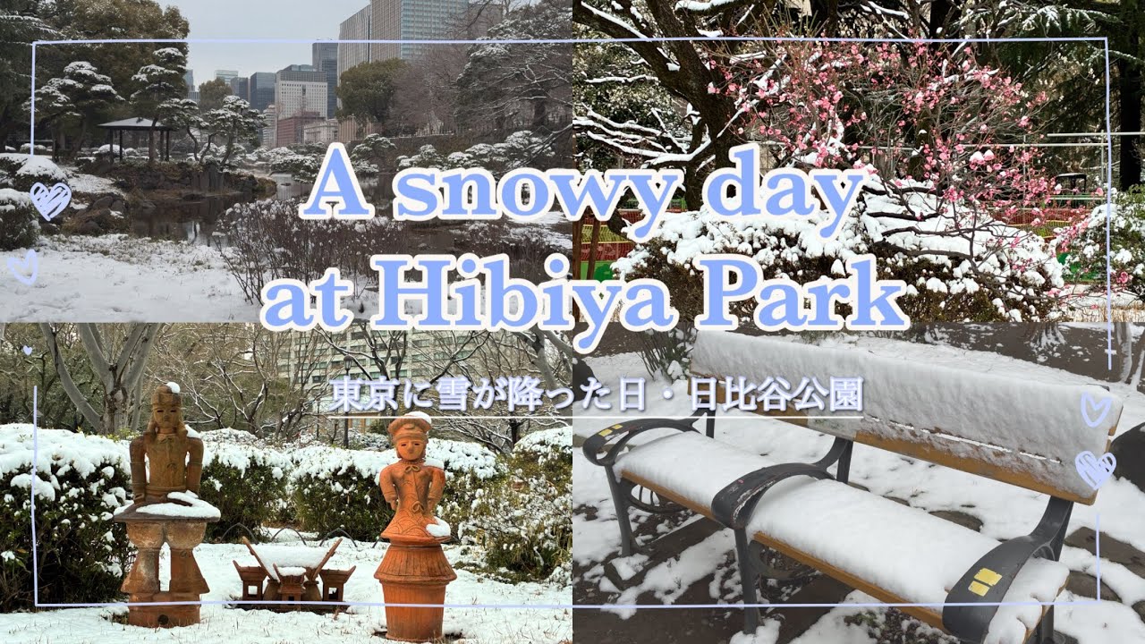 ⛄Снежный день в парке Хибия😊