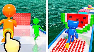 Impossible Stickman Tracks Race 3D - Scale Huggy Wuggy Monster Run - iOS Android GamePlay #10 screenshot 1