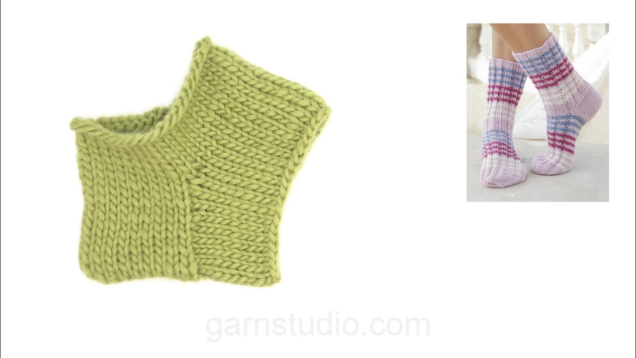 How to knit a sock with a granny heel - YouTube