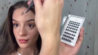 DIY LASH EXTENSIONS AT HOME | HOW TO APPLY LASH CLUSTERS FROM AMAZON | BEGINNER FRIENDLY | LANKIZ